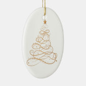 Gold Metallic Filigree kerstboom Keramisch Ornament (Rechts)