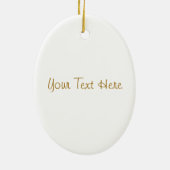 Gold Metallic Filigree kerstboom Keramisch Ornament (Achterkant)