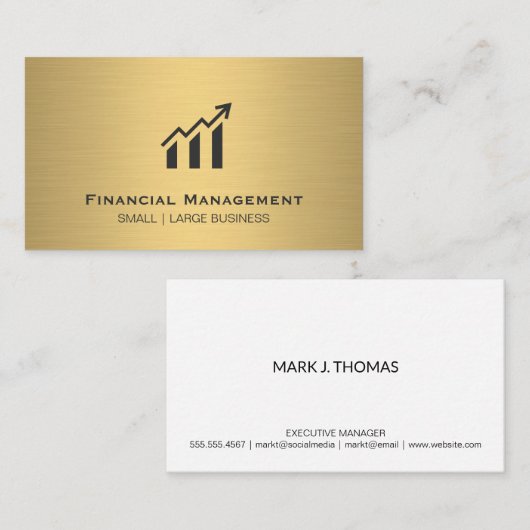Gold Metallic | Financieel directeur Visitekaartje (Voorkant / Achterkant)
