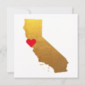 Gold Metallic Folie California Wedding Kaart (Voorkant)