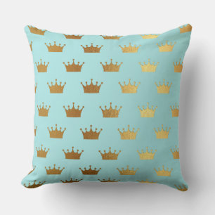 Gold Metallic Folie Crown Royal Blauwgroen Aqua Mo Kussen