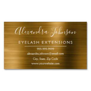 Gold Metallic Folie Eyelash Extensions Beauty Magnetisch Visitekaartje