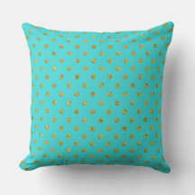 Gold Metallic Folie Polka Dots Blauwgroen Aqua Mod