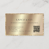 Gold Metallic Folie QR Code Luxury Visitekaartje (Achterkant)