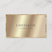 Gold Metallic Folie QR Code Luxury Visitekaartje (Voorkant)