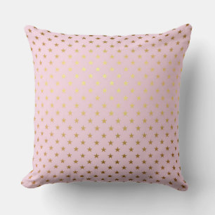 Gold Metallic Folie Star Stars Roze Rose Modern Kussen