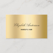 Gold metallic foto qr code elegant visitekaartje (Voorkant)