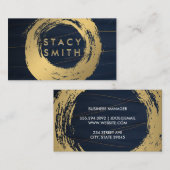 Gold Metallic geborsteld | Abstracte achtergrond Visitekaartje (Voorkant / Achterkant)