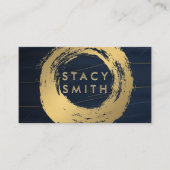 Gold Metallic geborsteld | Abstracte achtergrond Visitekaartje (Voorkant)