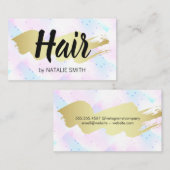 Gold Metallic geborsteld | Geometrisch mozaïeksyst Visitekaartje (Voorkant / Achterkant)