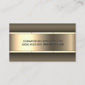 Gold Metallic geborsteld Visitekaartje (Achterkant)