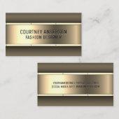 Gold Metallic geborsteld Visitekaartje (Voorkant / Achterkant)