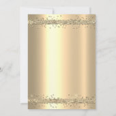 Gold Metallic Glitter 50th Wedding Anniversary Kaart (Achterkant)