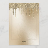 Gold Metallic Glitter Drip Elegant New Year Feestdagenkaart (Achterkant)