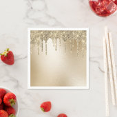 Gold Metallic Glitter Drip Elegant Servet (Insitu)