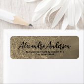 Gold Metallic Glitter Fancy Chic Calligraphy Label (Insitu)