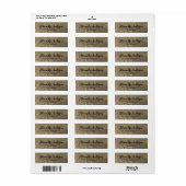 Gold Metallic Glitter Fancy Chic Calligraphy Label (Full Sheet)