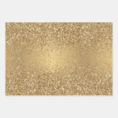 Gold Metallic Glitter Sparkle Patroon Inpakpapier Vel (Voorkant 3)