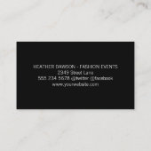 Gold Metallic | Glitter Trim Visitekaartje (Achterkant)