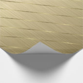 Gold Metallic Gold Striped Cadeaupapier (Hoek)