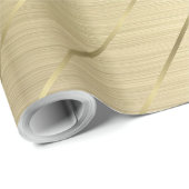 Gold Metallic Gold Striped Cadeaupapier (Rol Hoek)