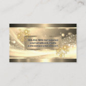 Gold Metallic | Golden Boke Sparkle Visitekaartje (Achterkant)