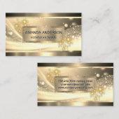 Gold Metallic | Golden Boke Sparkle Visitekaartje (Voorkant / Achterkant)
