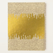 Gold Metallic Golden Drids Signature Script Planner (Achterkant)