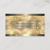 Gold Metallic | Golden Leaves en Sparkle Visitekaartje (Achterkant)