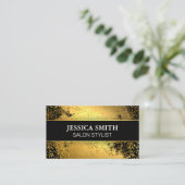 Gold Metallic | Golfoliesoorten Achtergrond Visitekaartje (Staand voorkant)