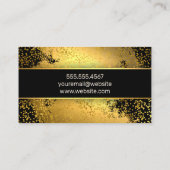 Gold Metallic | Golfoliesoorten Achtergrond Visitekaartje (Achterkant)