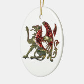 Gold Metallic Griffin Medieval Eagle Lion Keramisch Ornament (Links)