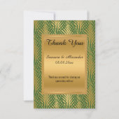 GOLD METALLIC GROENE BOTANISCHE Dankkaart Kaart (Voorkant)
