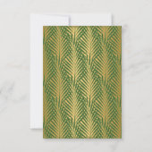 GOLD METALLIC GROENE BOTANISCHE Dankkaart Kaart (Achterkant)