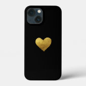 Gold Metallic Heart iPhone Hoesje. Case-Mate iPhone Case (Achterkant)