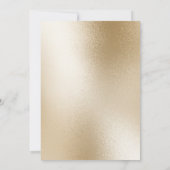 Gold Metallic Heart Modern Elegant Wedding Kaart (Achterkant)