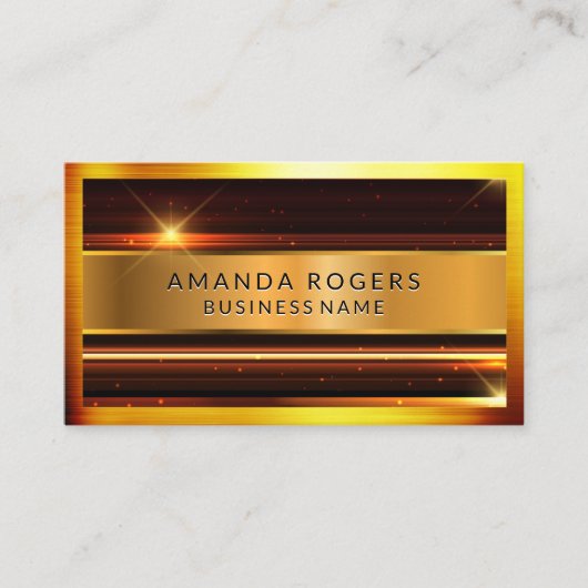 Gold Metallic High Shine | Metaal Visitekaartje (Voorkant)