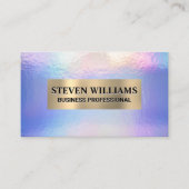 Gold Metallic | Holografische Iridescent Pastel-Fo Visitekaartje (Voorkant)