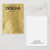 Gold Metallic Ketting Display Kaart Visitekaartje (Voorkant / Achterkant)