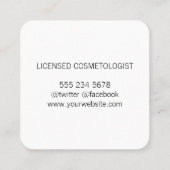 Gold Metallic / Kiss Vierkante Visitekaartje (Achterkant)