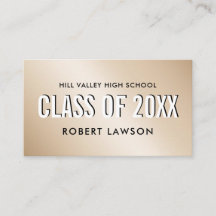 Gold Metallic Klasse Afstuderen Naam Social Icon