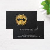 Gold Metallic Leaf Seal | Leder | Pictogram Dumbbe Visitekaartje (Bureau)
