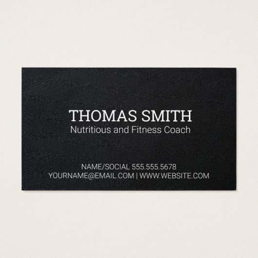 Gold Metallic Leaf Seal | Leder | Pictogram Dumbbe Visitekaartje (Achterkant)