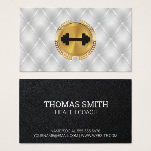 Gold Metallic Leaf Seal |Luxe opvulling Visitekaartje (Voorkant /achterkant)