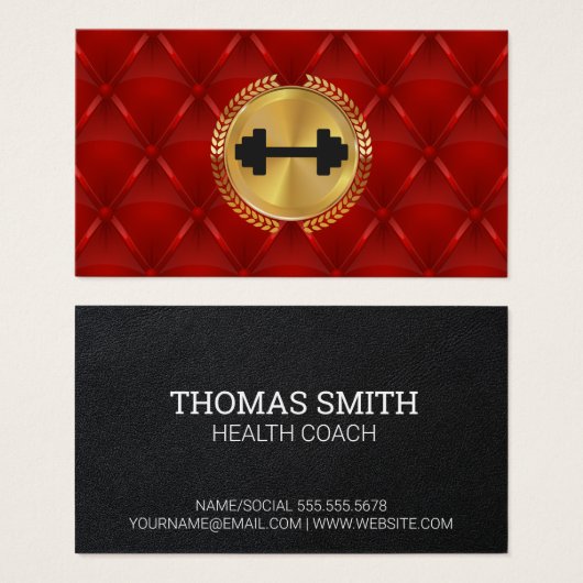 Gold Metallic Leaf Seal |Luxe opvulling Visitekaartje (Voorkant /achterkant)