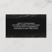 Gold Metallic Leaves | Klassieke monogram marmer Visitekaartje (Achterkant)