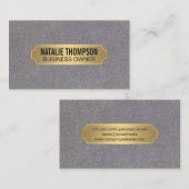 Gold Metallic Lijst Silver | Linen Visitekaartje (Voorkant / Achterkant)