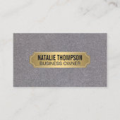 Gold Metallic Lijst Silver | Linen Visitekaartje (Voorkant)