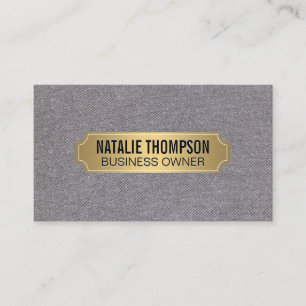 Gold Metallic Lijst Silver   Linen Visitekaartje