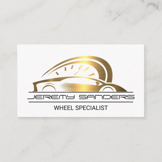 Gold Metallic Logo Visitekaartje (Voorkant)